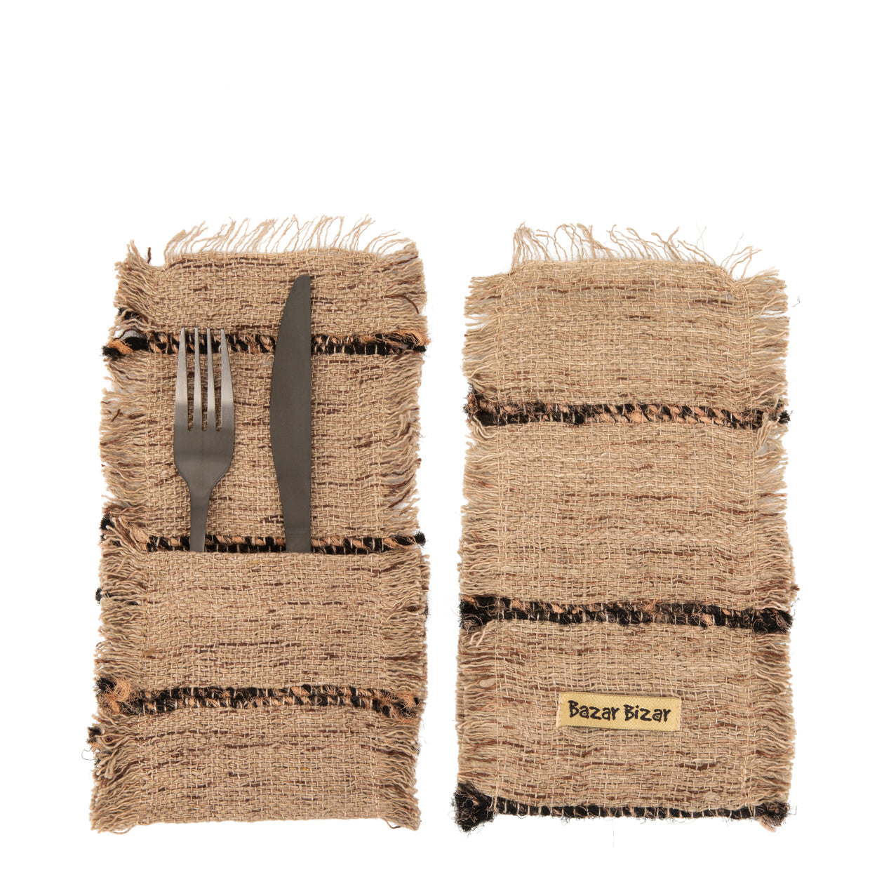 The Oh My Gee cutlery holder - beige and black