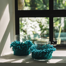 The Oh My Gee Candle Holder - Aqua - M