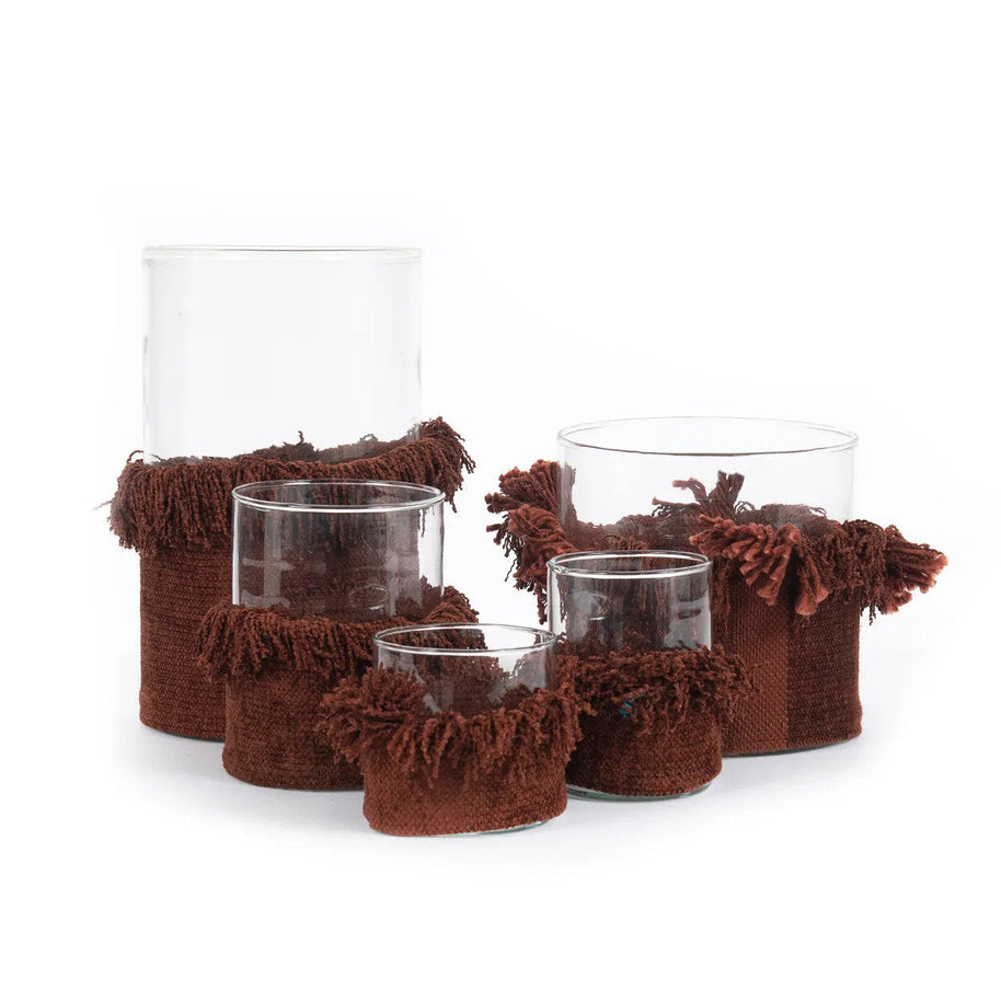 The Oh My Gee Candle Holder - Burgundy Velvet - M