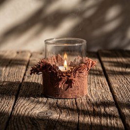 The Oh My Gee Candle Holder - Burgundy Velvet - M