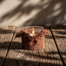 The Oh My Gee Candle Holder - BurgundyVelvet - S