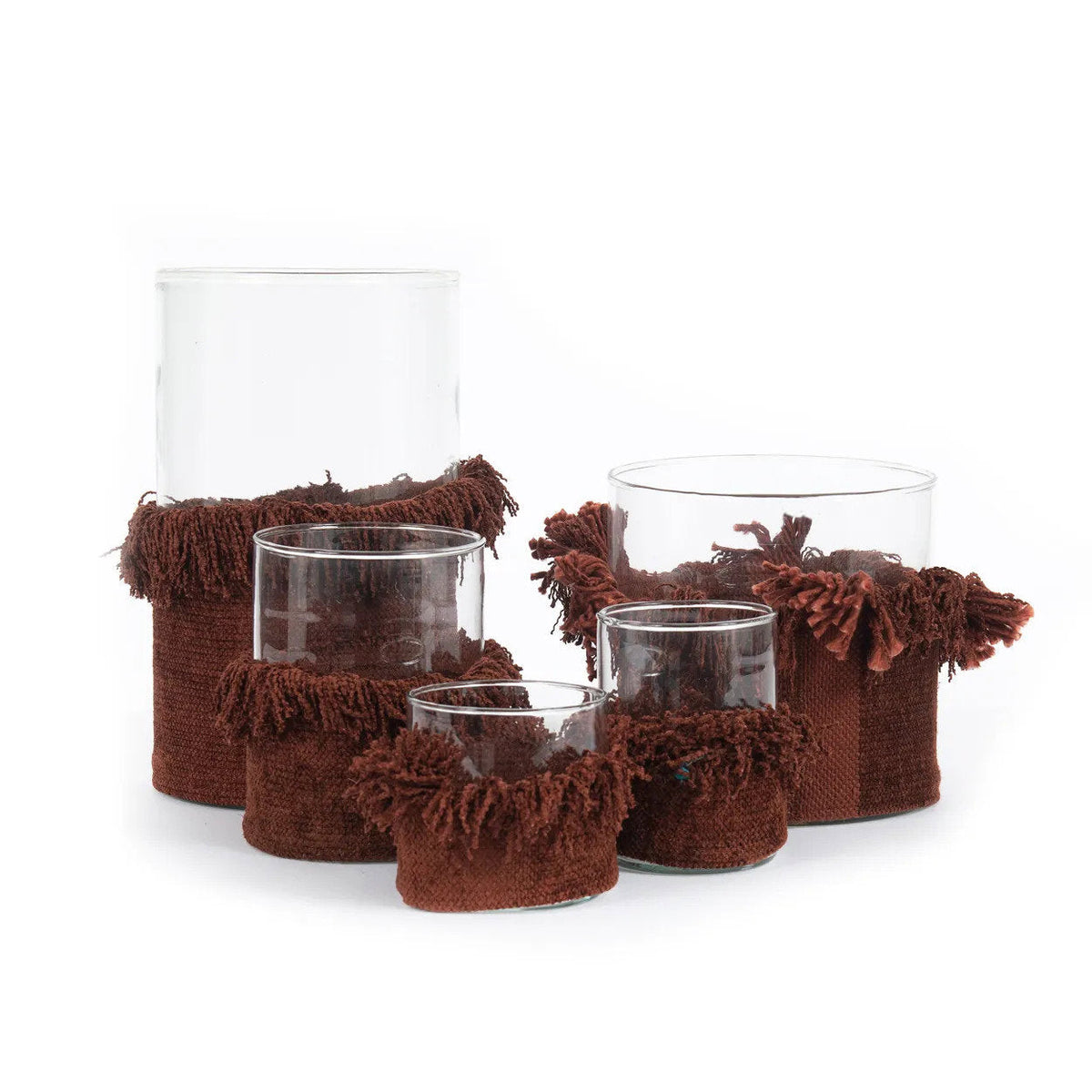 The Oh My Gee Candle Holder - Burgundy Velvet - XL