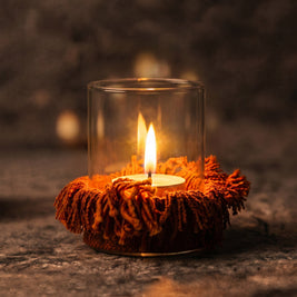 The Oh My Gee Candle Holder - Rust Velvet - Medium