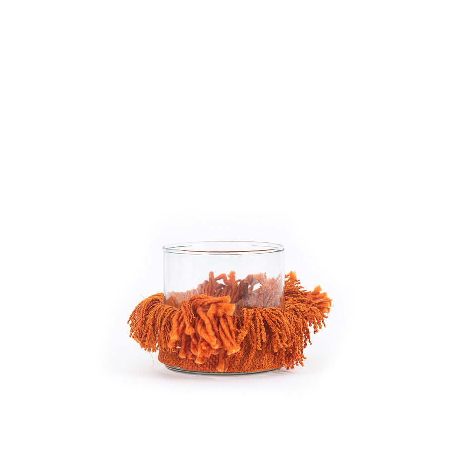 The Oh My Gee Candle Holder - Rust Velvet - Small