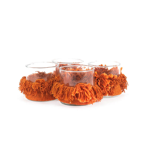 The Oh My Gee Candle Holder - Rust Velvet - Small