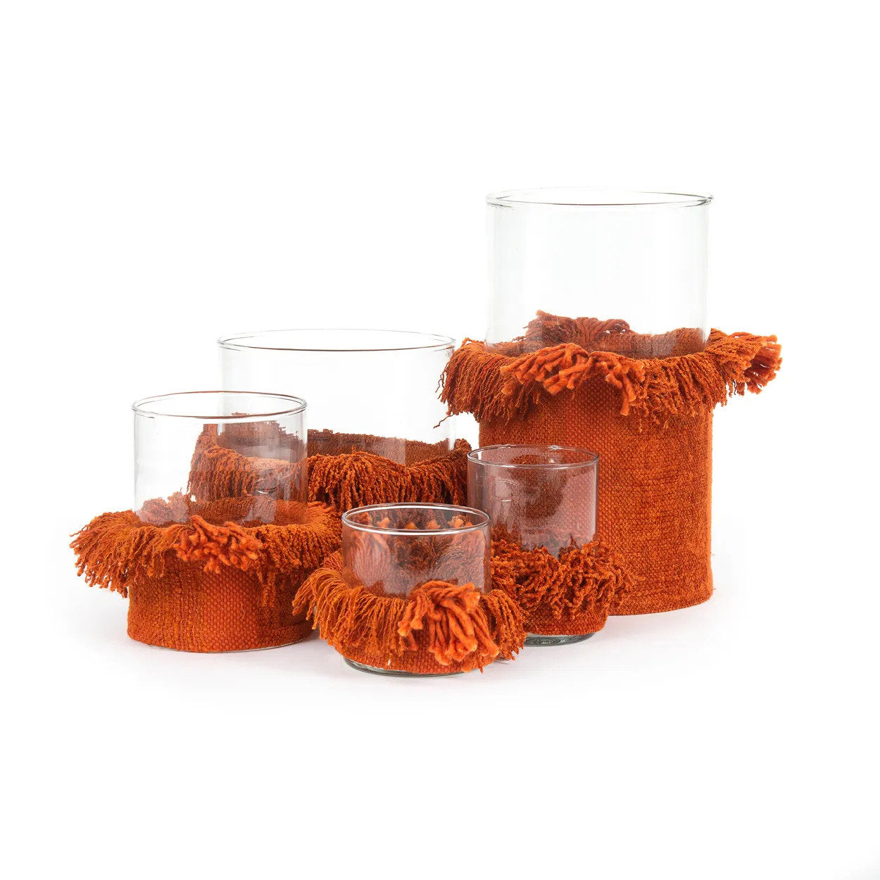 The Oh My Gee Candle Holder - Rust Velvet - Small