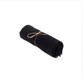The linen tablecloth - black - 150 x 200 cm