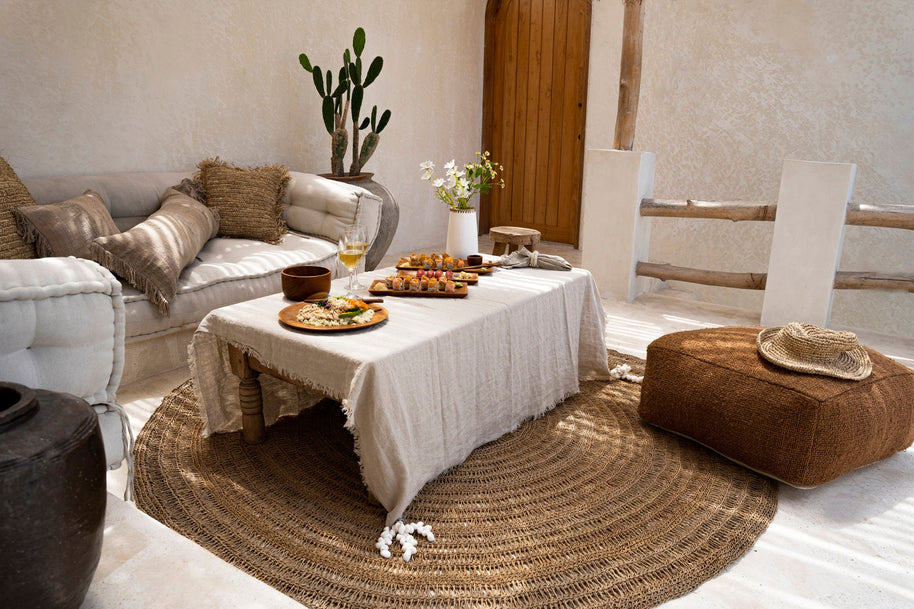 Linen tablecloth - beige - 150 x 250 cm