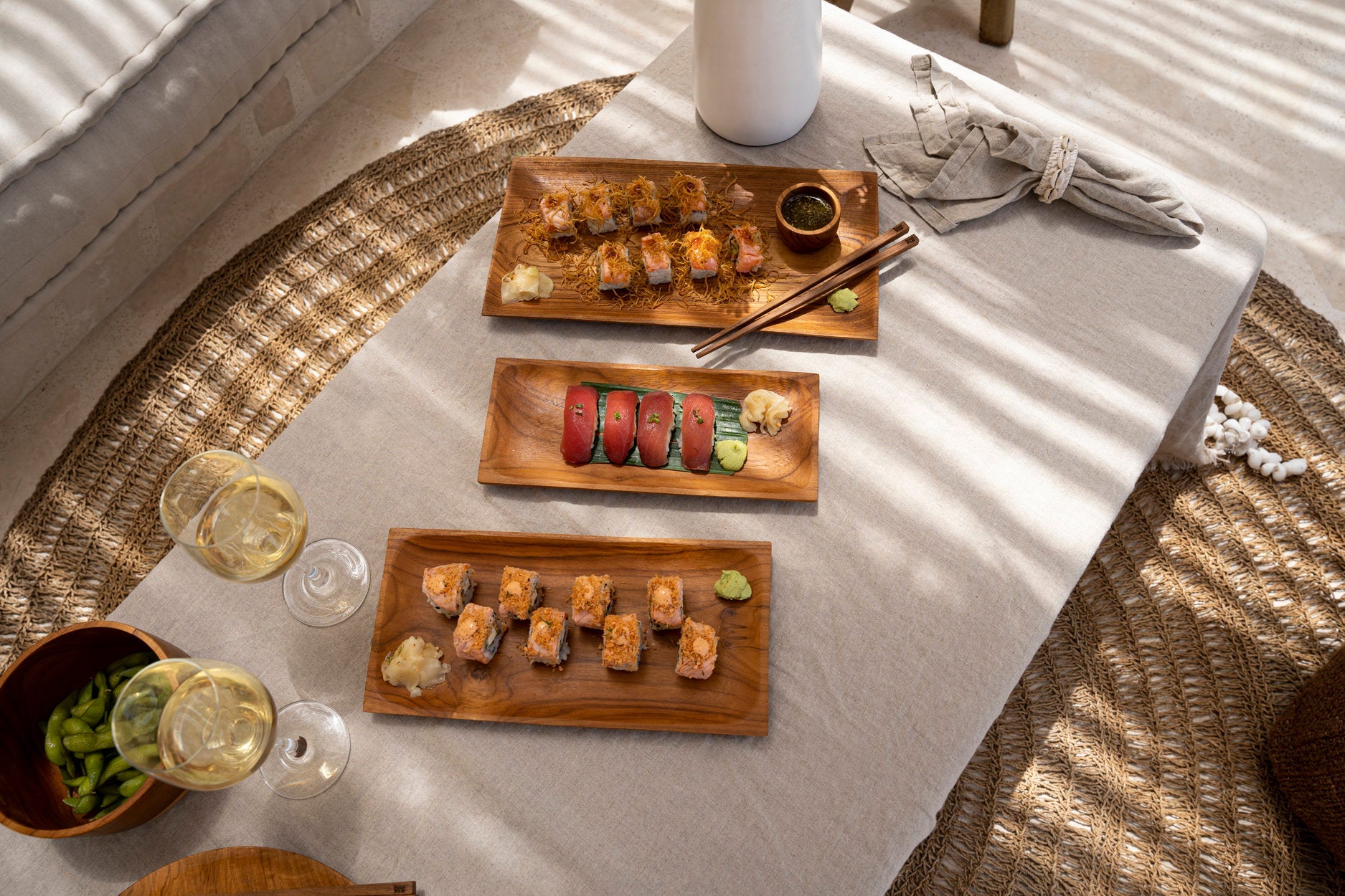 Linen tablecloth - beige - 150 x 250 cm
