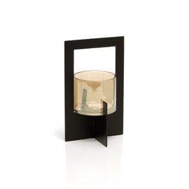 The Hurricane Framed Candle Holder - Black - Large
