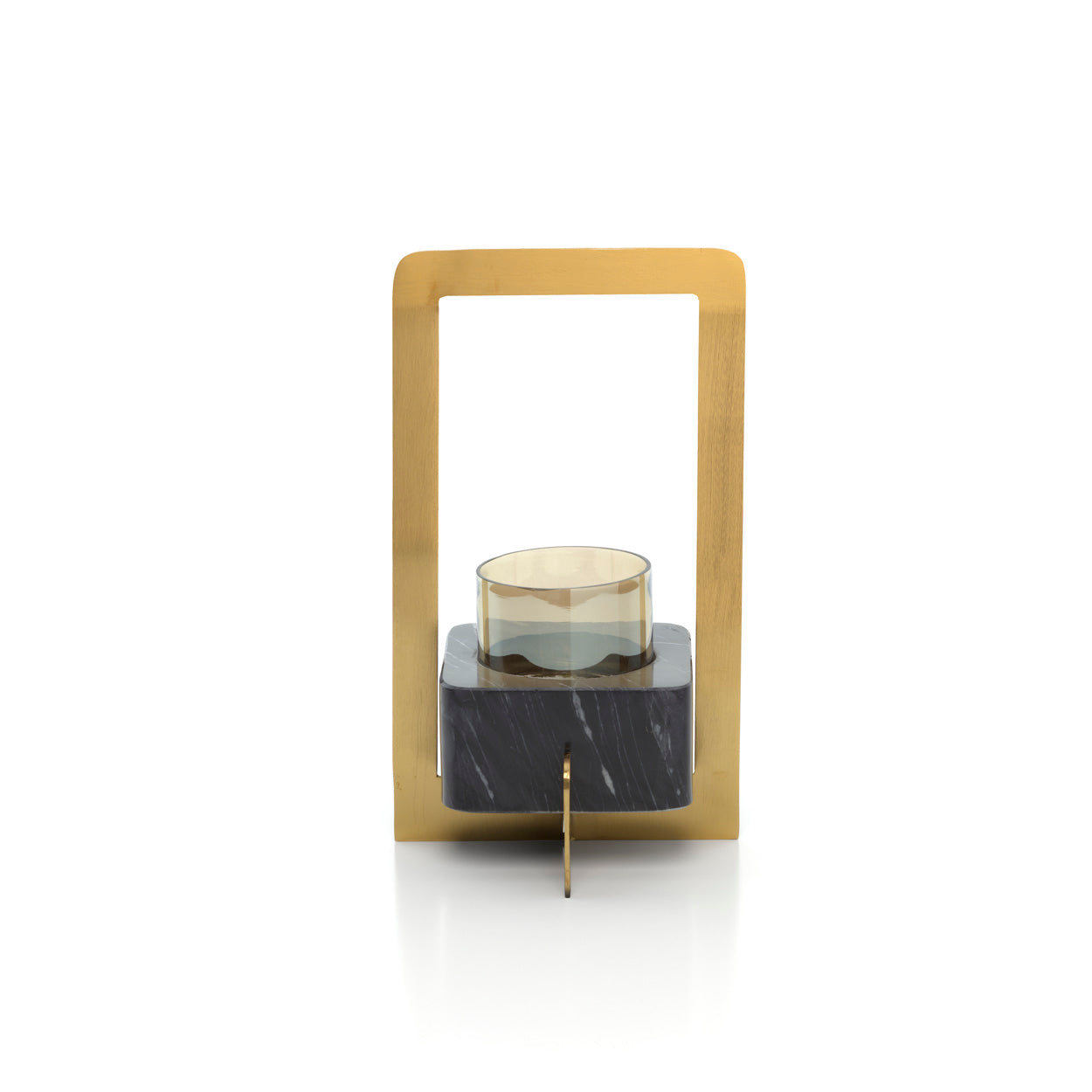 The Marbre d'Or Candle Holder - Gold/Black - M