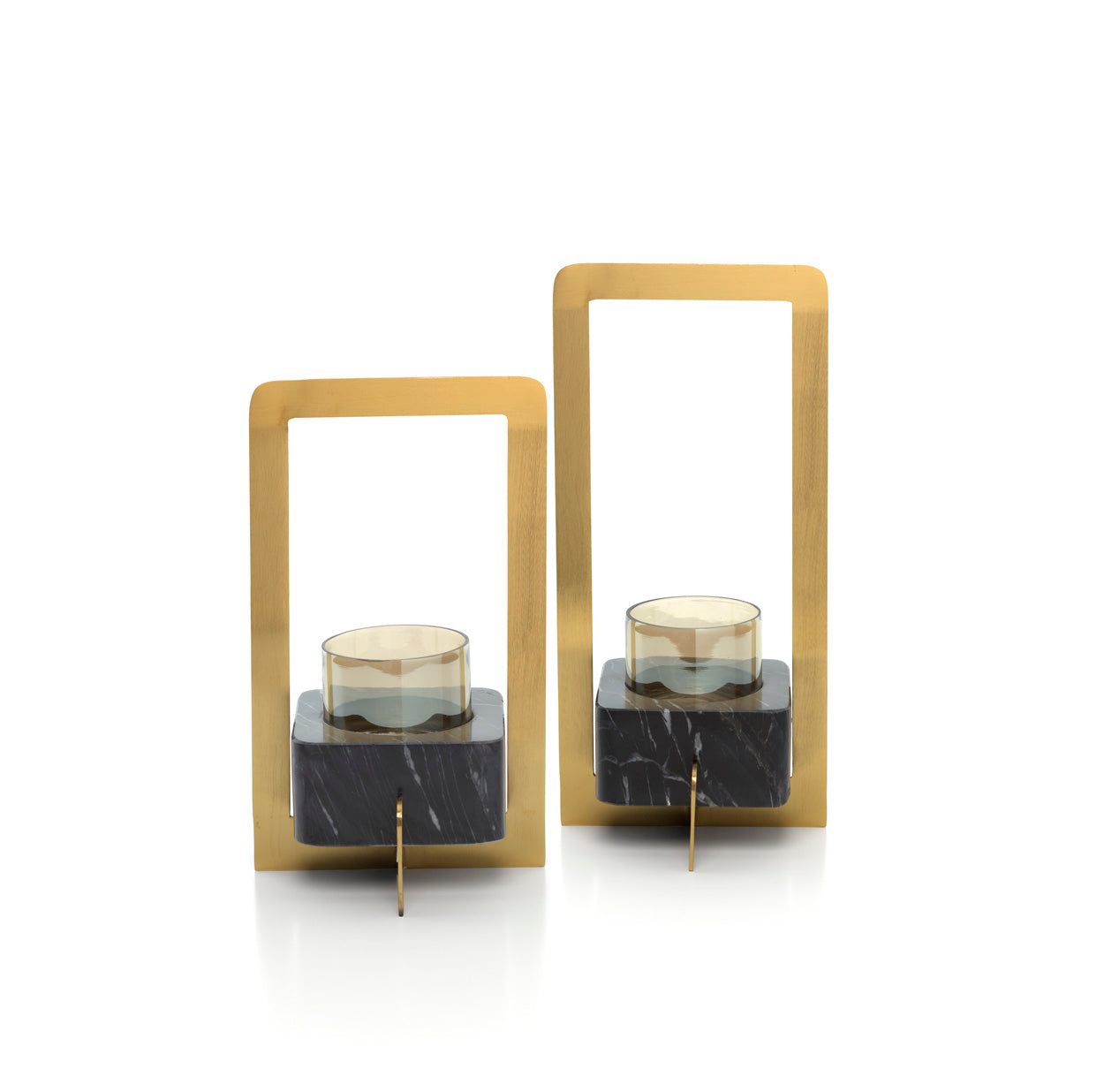 The Marbre d'Or Candle Holder - Gold/Black - M