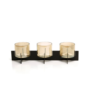 The Trio Noir Candle Holder - Black