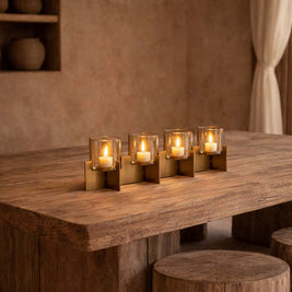 The Quarta Candle Holder - Gold