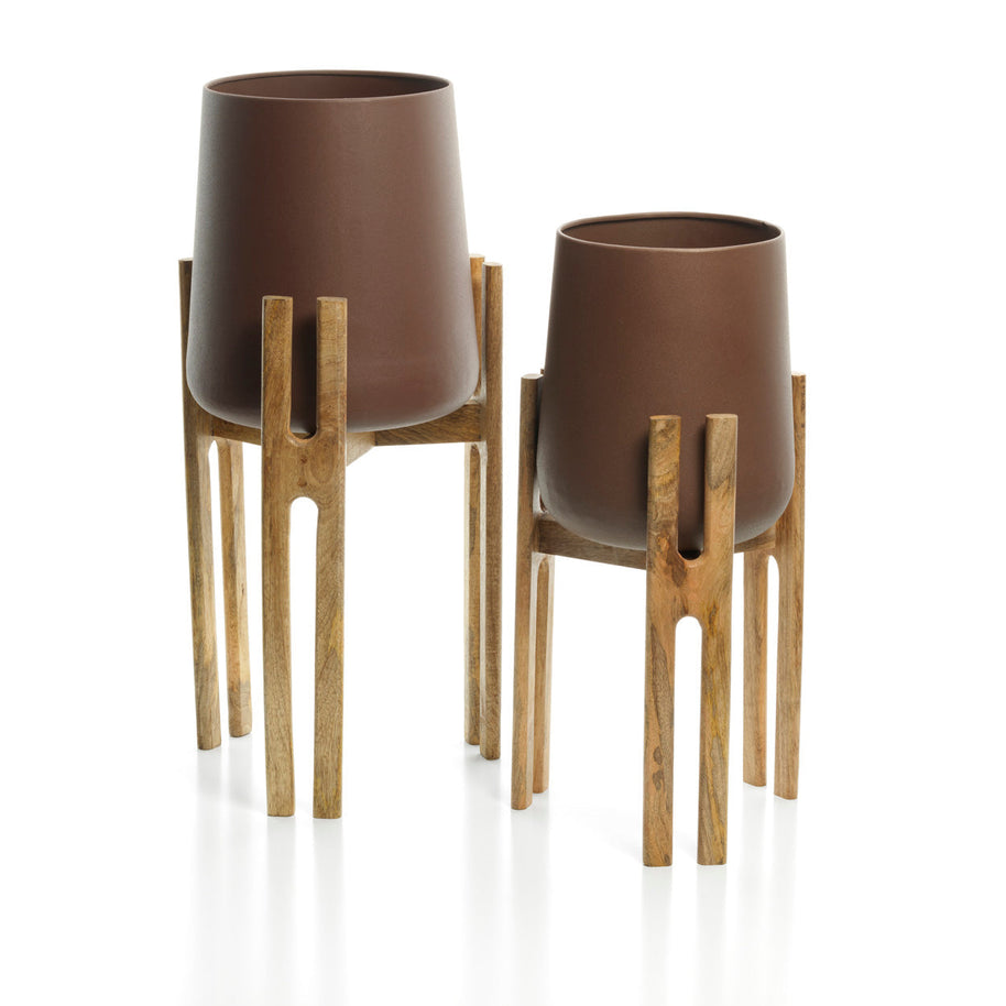 The Forked Root Planter - Natural Brown - M