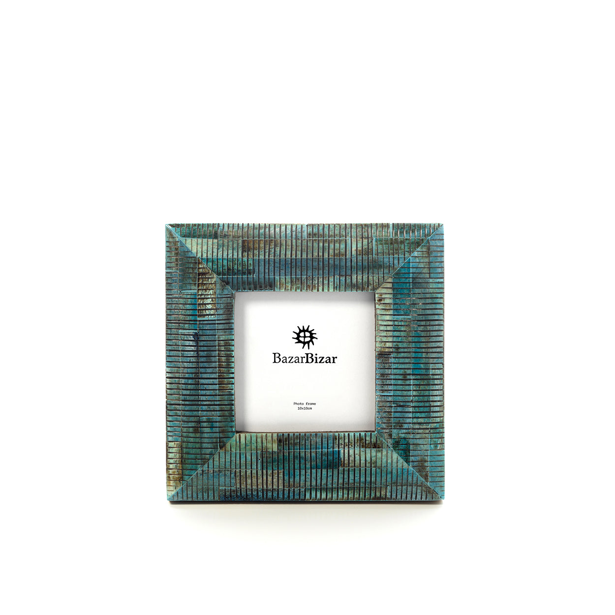 The Ocean Ripple Frame - Turquoise - 10 x 10 in.