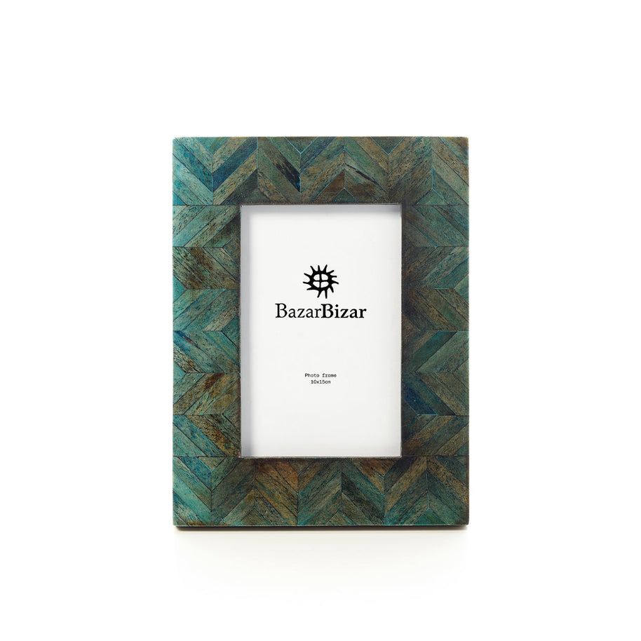 The Drift Blue Mosaic Frame - 10 x 15 in