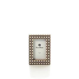 The Diamond Cut Frame - White Brown - 5x7