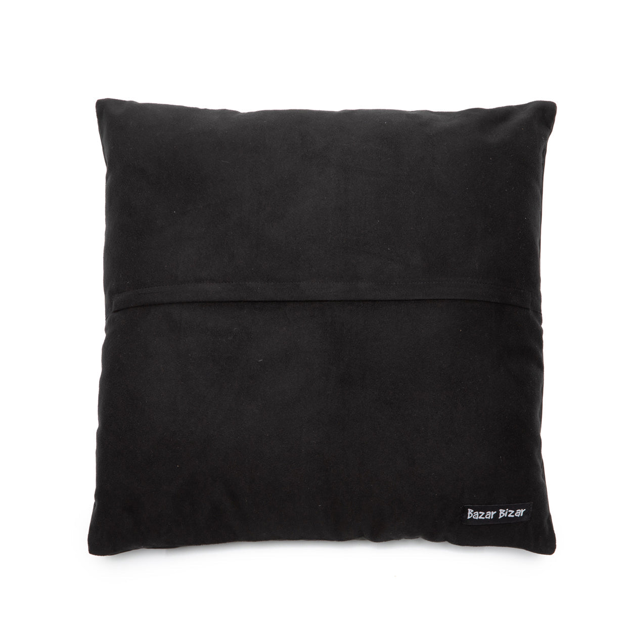 The Four-Panel Leather Cushion Cover - Black - 40 x 40 cm