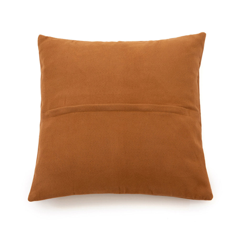 The Four-Panel Leather Cushion Cover - Camel - 40 x 40 cm