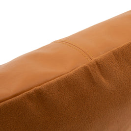 The Four-Panel Leather Cushion Cover - Camel - 40 x 40 cm
