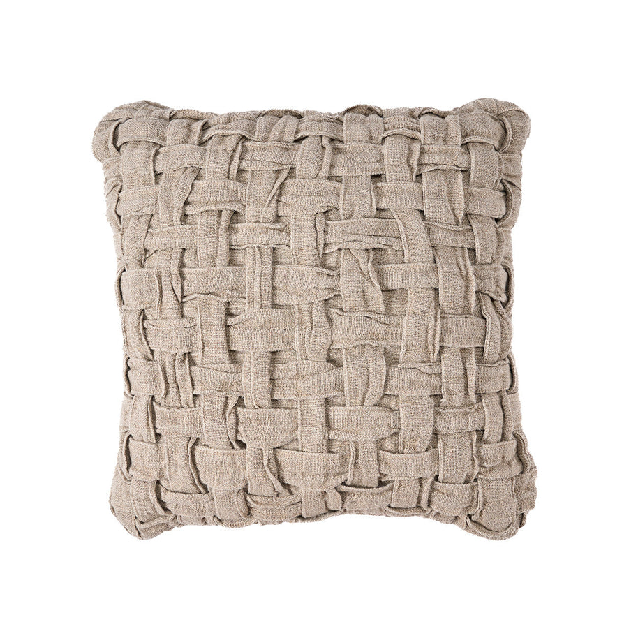 The Linen Crosier Cushion Cover - Natural