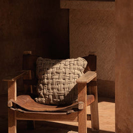 The Linen Crosier Cushion Cover - Natural