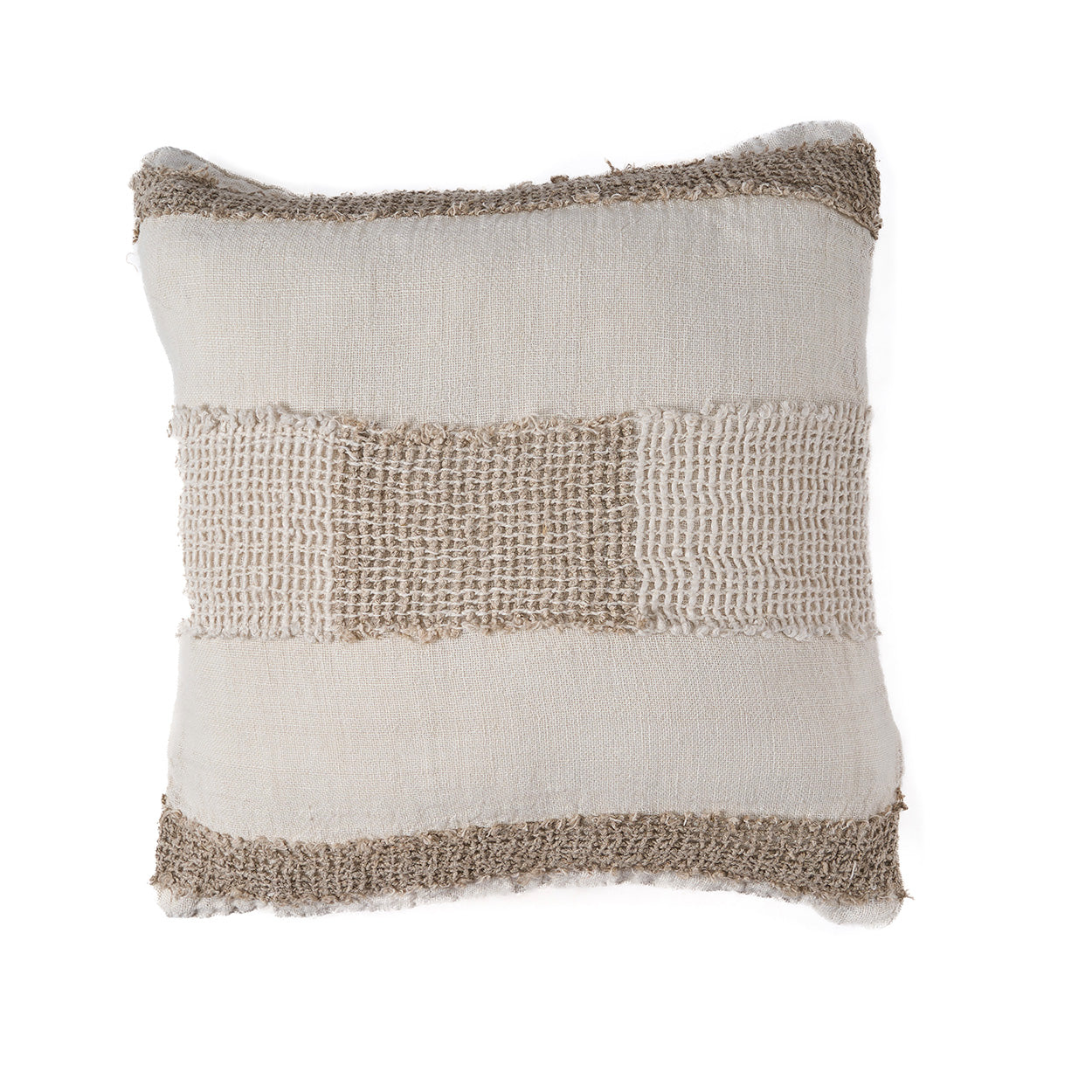The Linen Threads Cushion Cover - Natural White