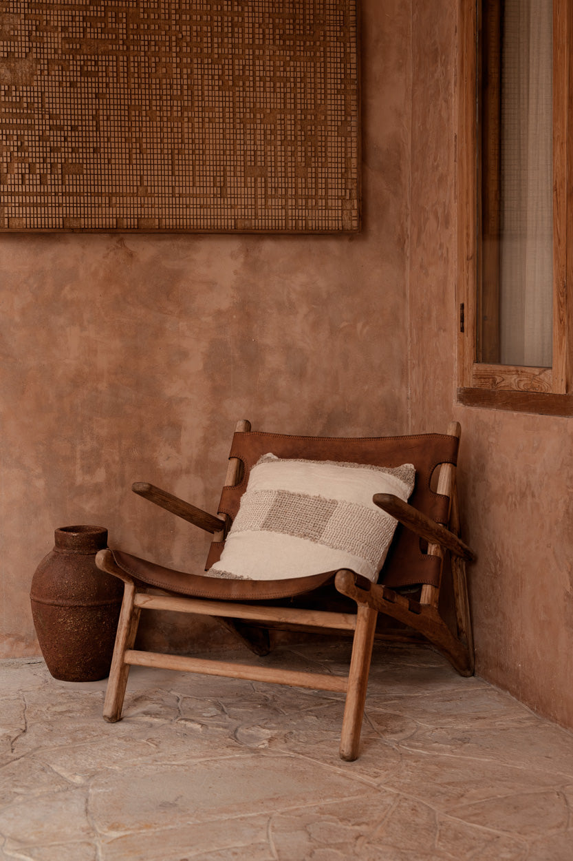 The Linen Threads Cushion Cover - Natural White