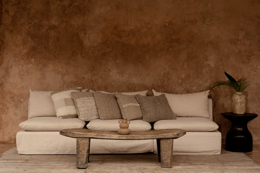 The Linen Threads Cushion Cover - Natural White