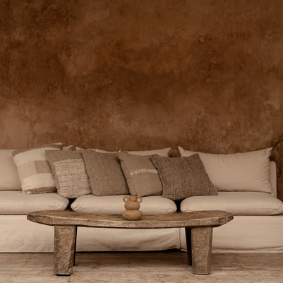 The Linen Threads Cushion Cover - Natural White
