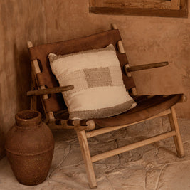 The Linen Threads Cushion Cover - Natural White