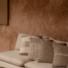 The Linen Threads Cushion Cover - Natural White