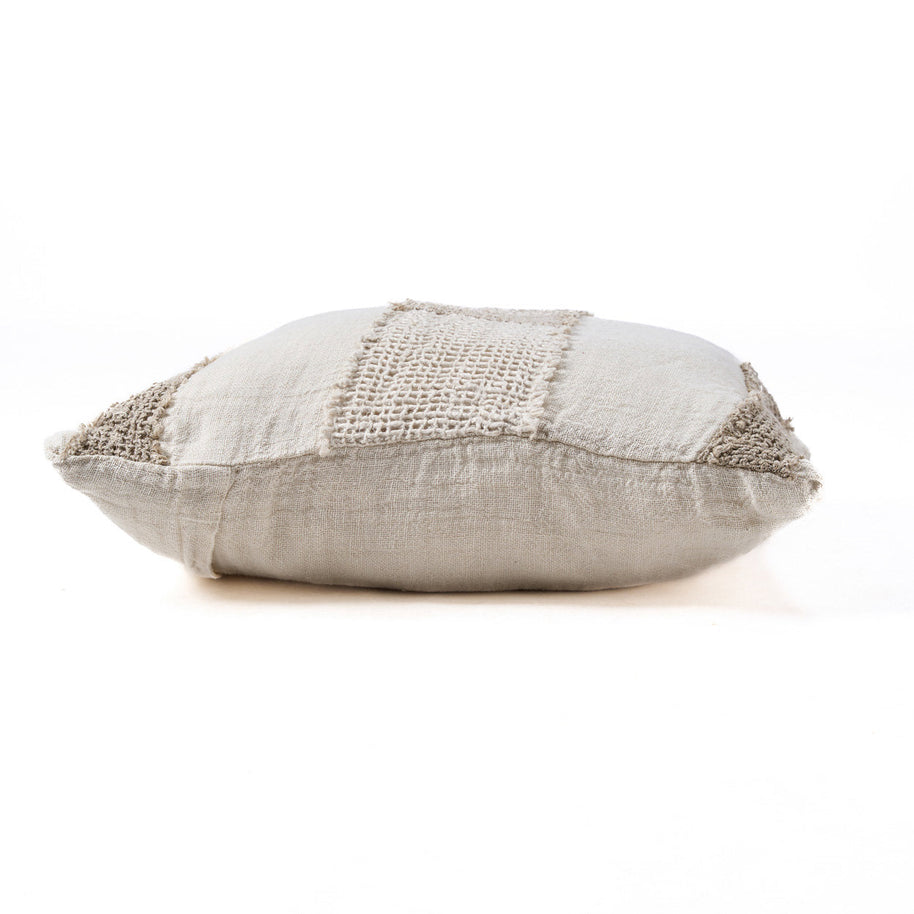 The Linen Threads Cushion Cover - Natural White