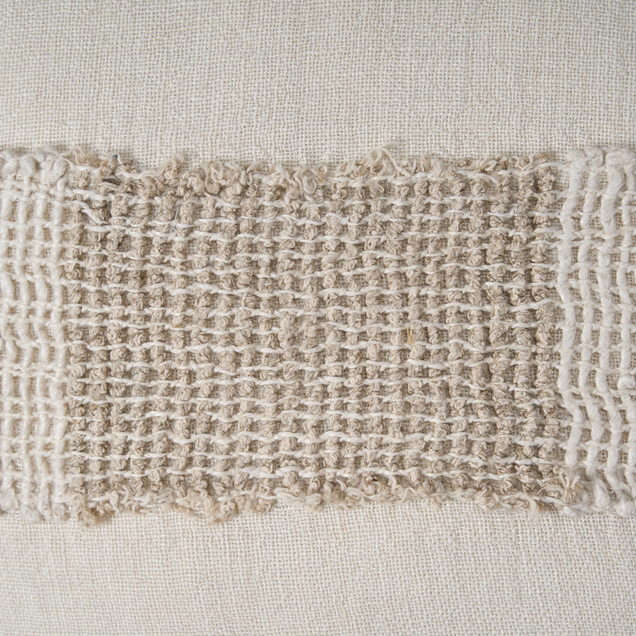 The Linen Threads Cushion Cover - Natural White