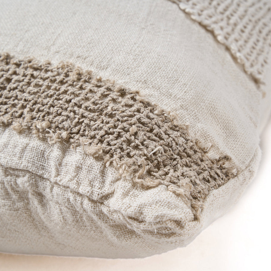 The Linen Threads Cushion Cover - Natural White
