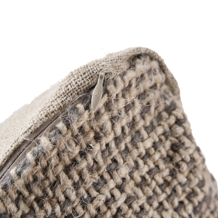 The Linen Grain Cushion Cover - Natural Black