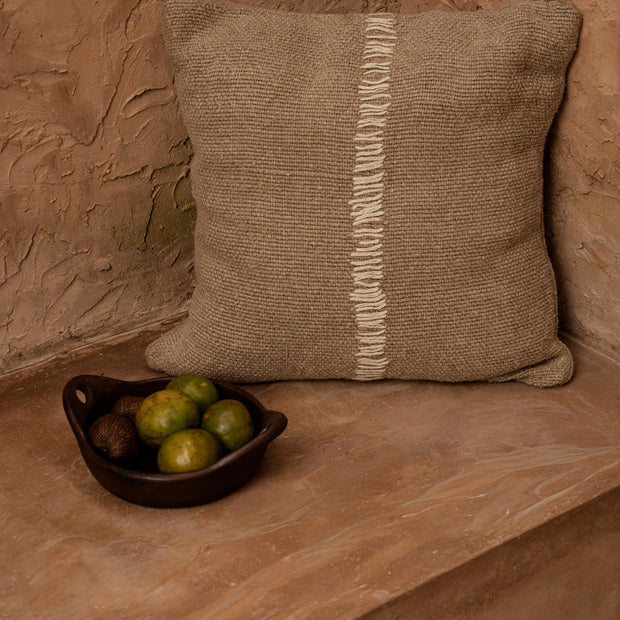 The Linen Stitch Cushion Cover - Natural White
