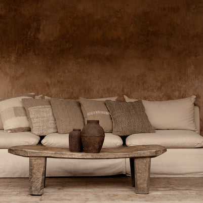 The Linen Stitch Cushion Cover - Natural White