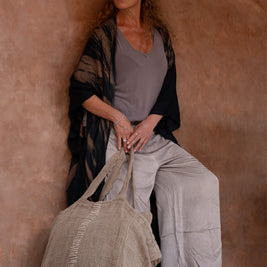 The Tote-ally Linen Shopper - Natural