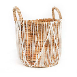 The Straight Stitched Macrame Basket - L
