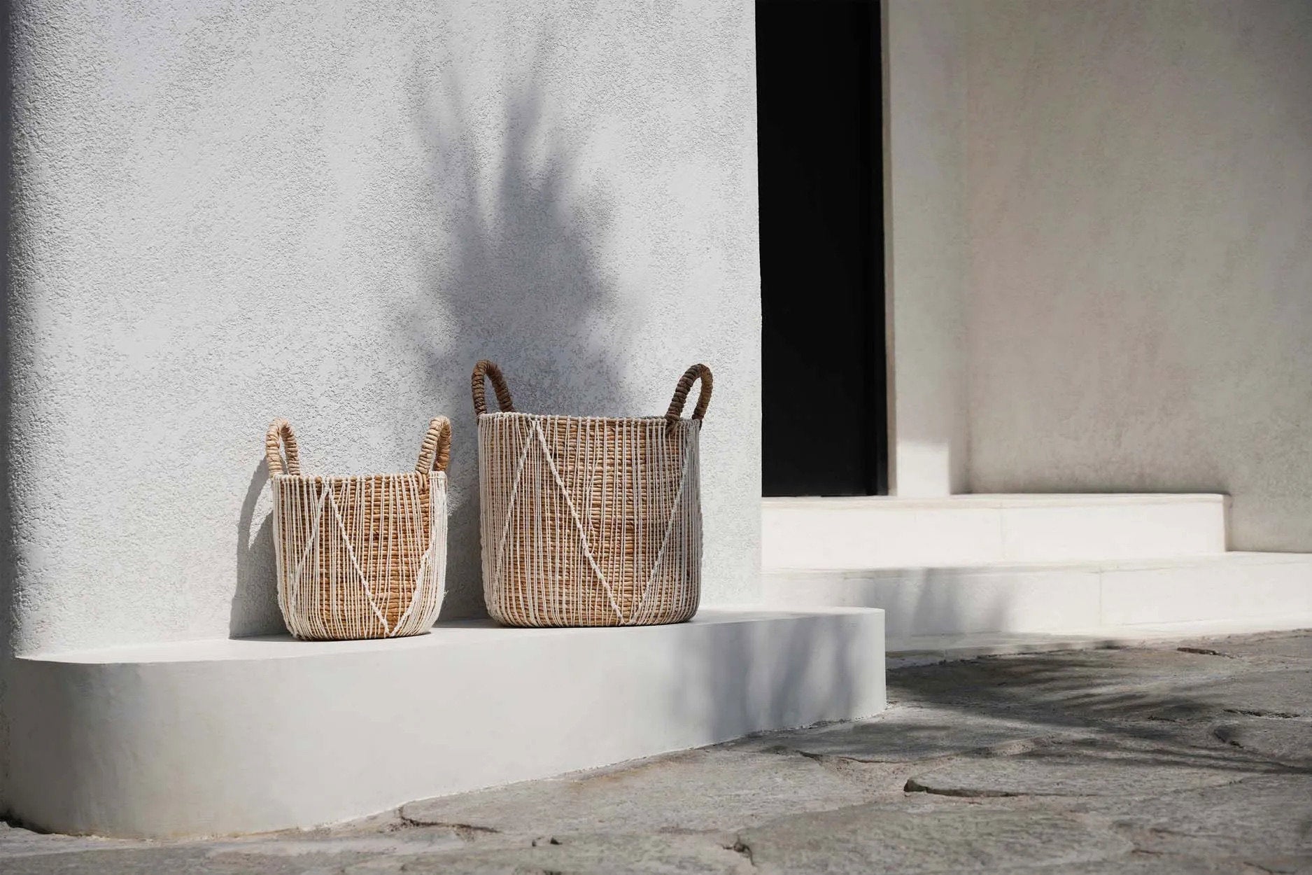 The Straight Stitched Macrame Basket - L