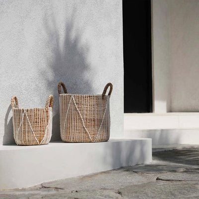 The Straight Stitched Macrame Basket - L