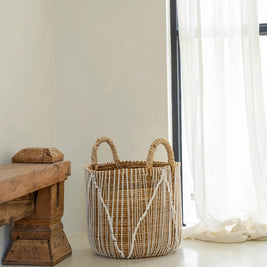 The Straight Stitched Macrame Basket - M
