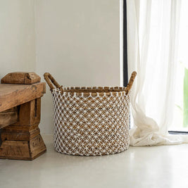 The Crossed Stitched Macrame Basket - M