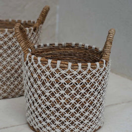 The Crossed Stitched Macrame Basket - S