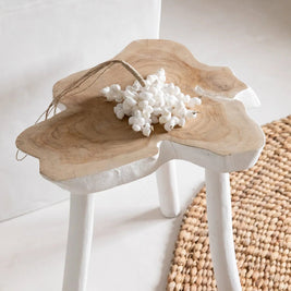 The Organic Side Table - Natural White