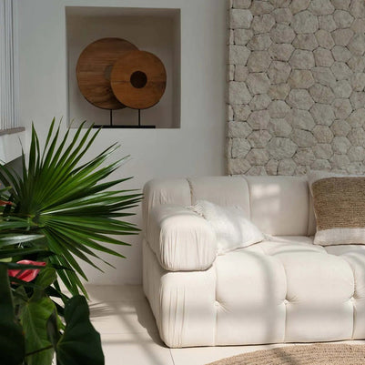The Teak Disc on Stand - L