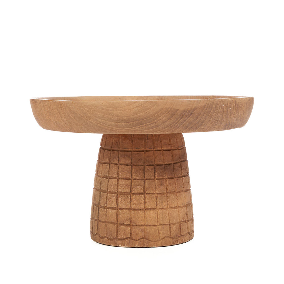 The Checked Cake Dish - Natural