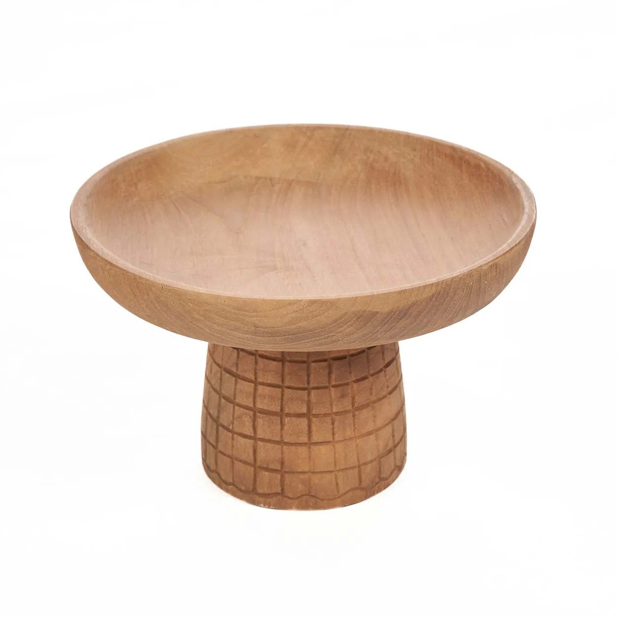 The Checked Cake Dish - Natural